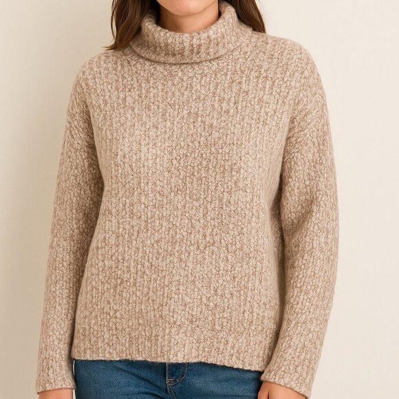Cynthia Rowley Sweaters - Cynthia Rowley Beige Turtleneck Sweater Women’s Size Medium